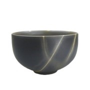 Bizen bowl grey blue